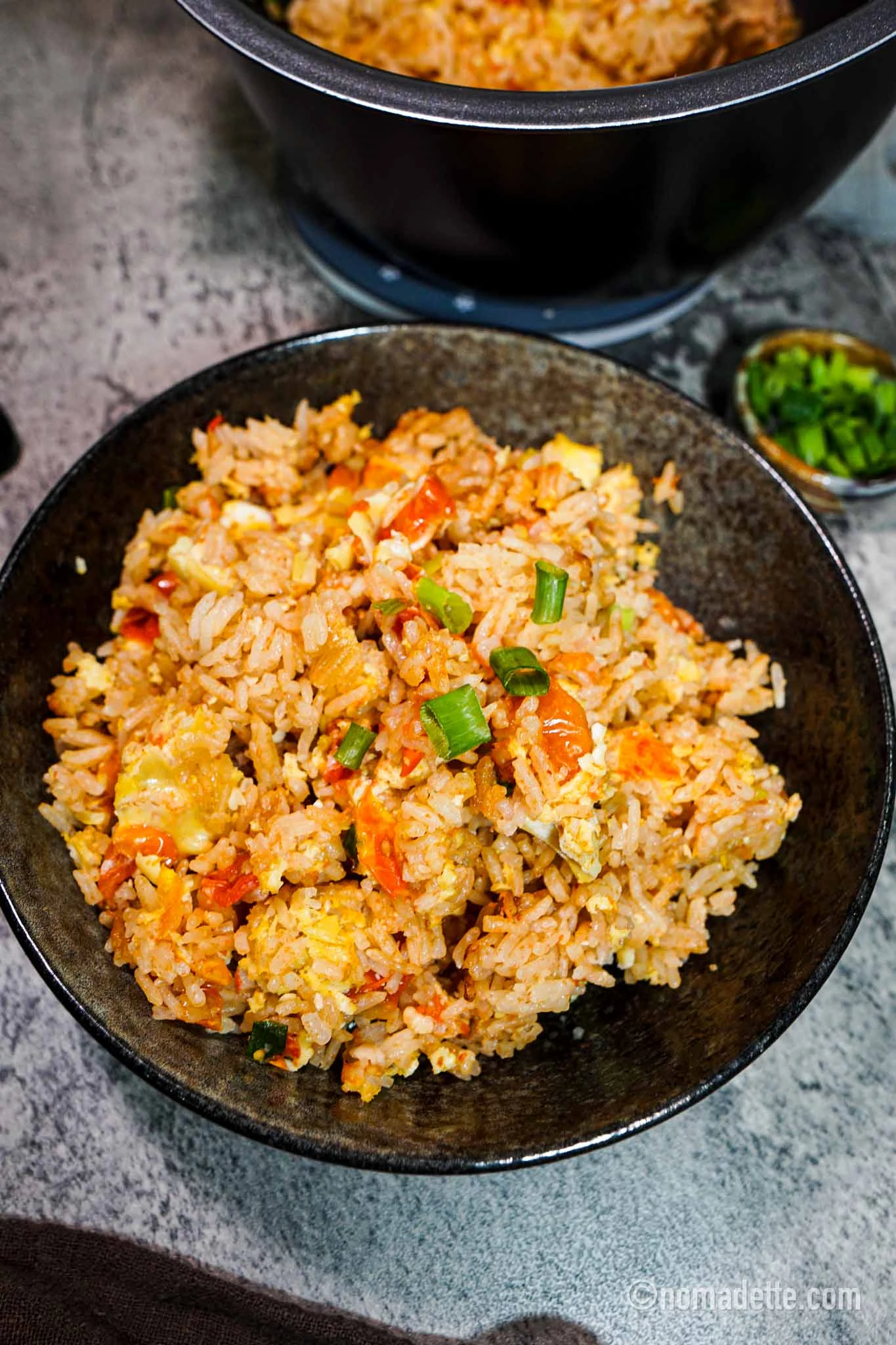 Rice Cooker Tomato Egg Rice - Featured