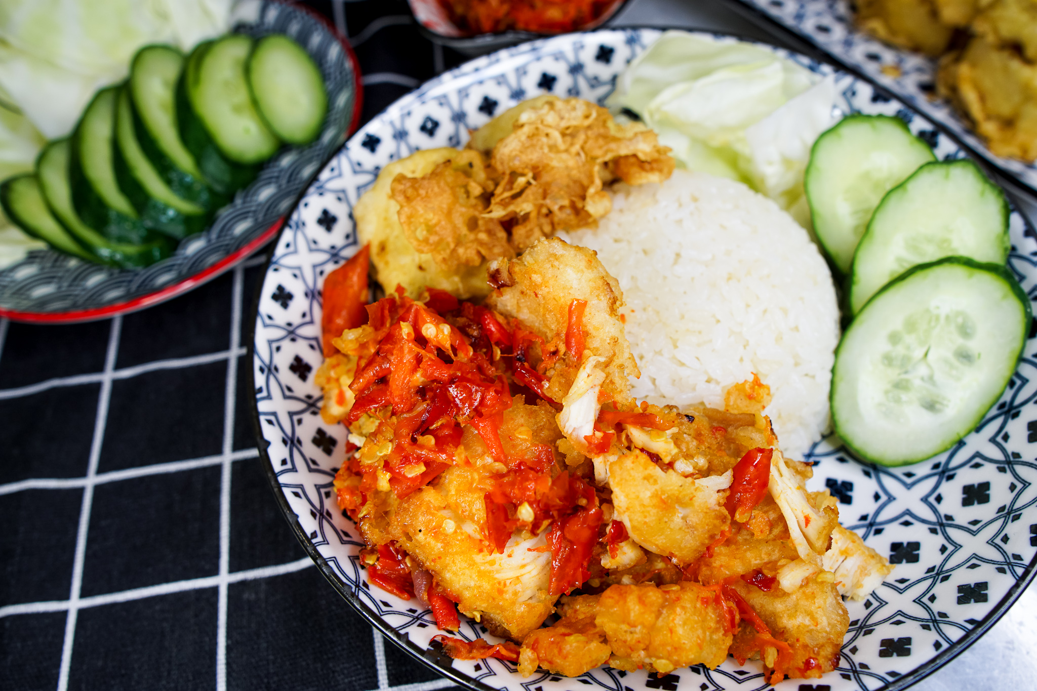 Ayam Geprek | Indonesian Smashed Chicken with Spicy Sambal
