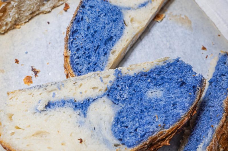 Easy Butterfly Blue Pea Swirl Bread