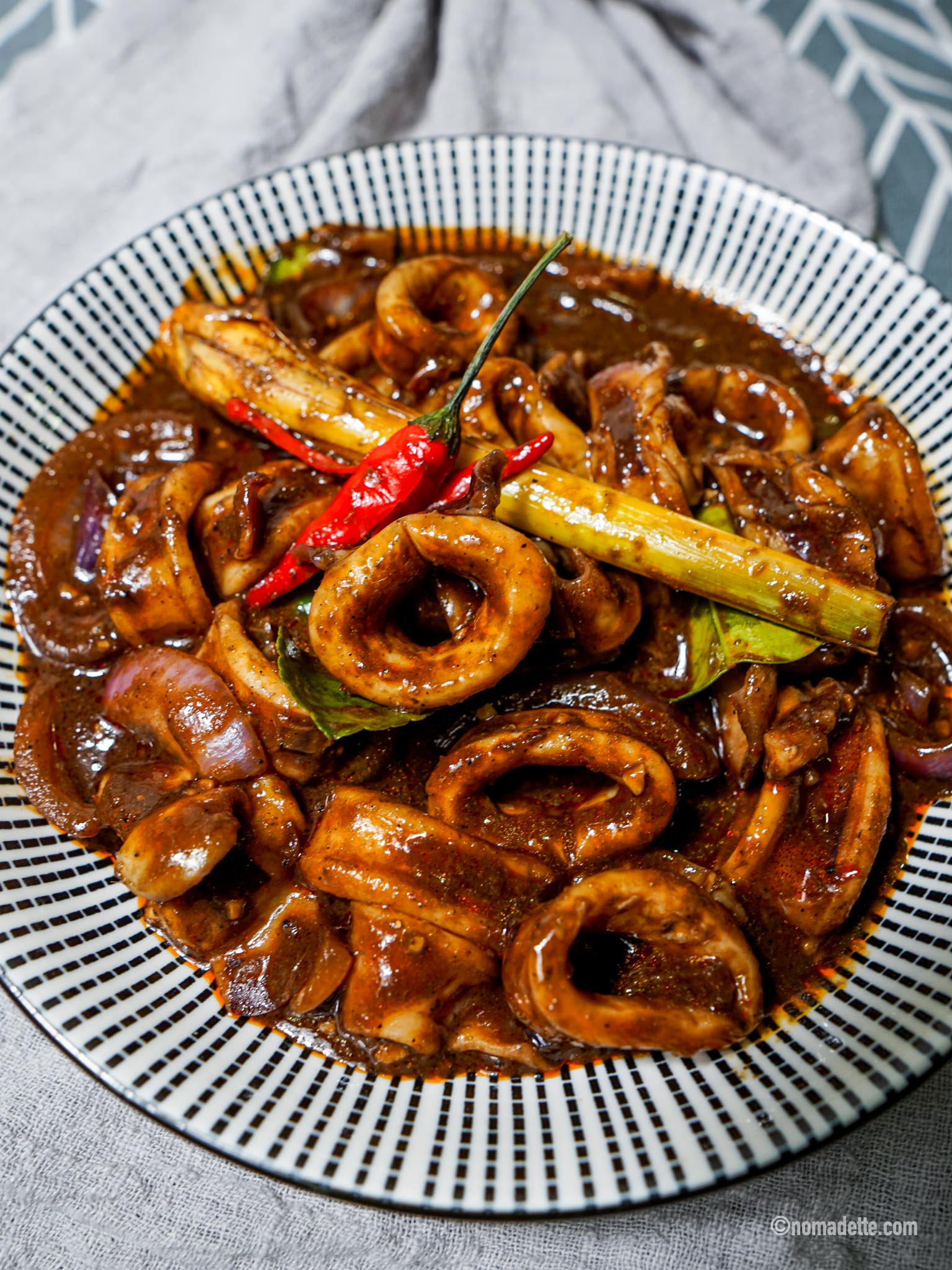 Sotong Masak Hitam | Malay Squid Ink Stew