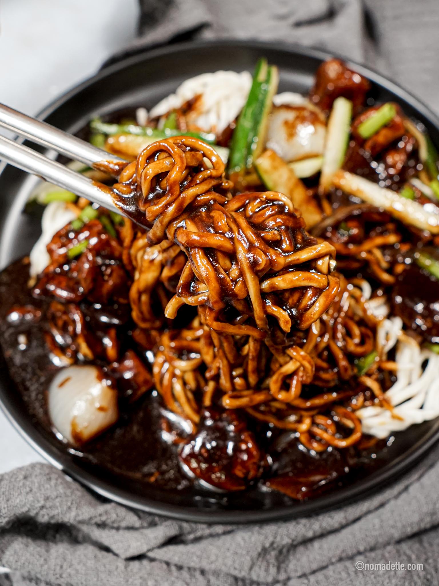The BEST Chicken Jajangmyeon | Korean Black Bean Noodles