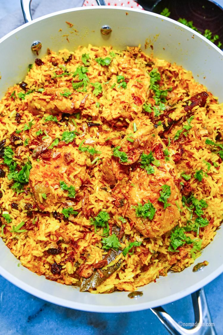 Rice Cooker Chicken Briyani - Nomadette