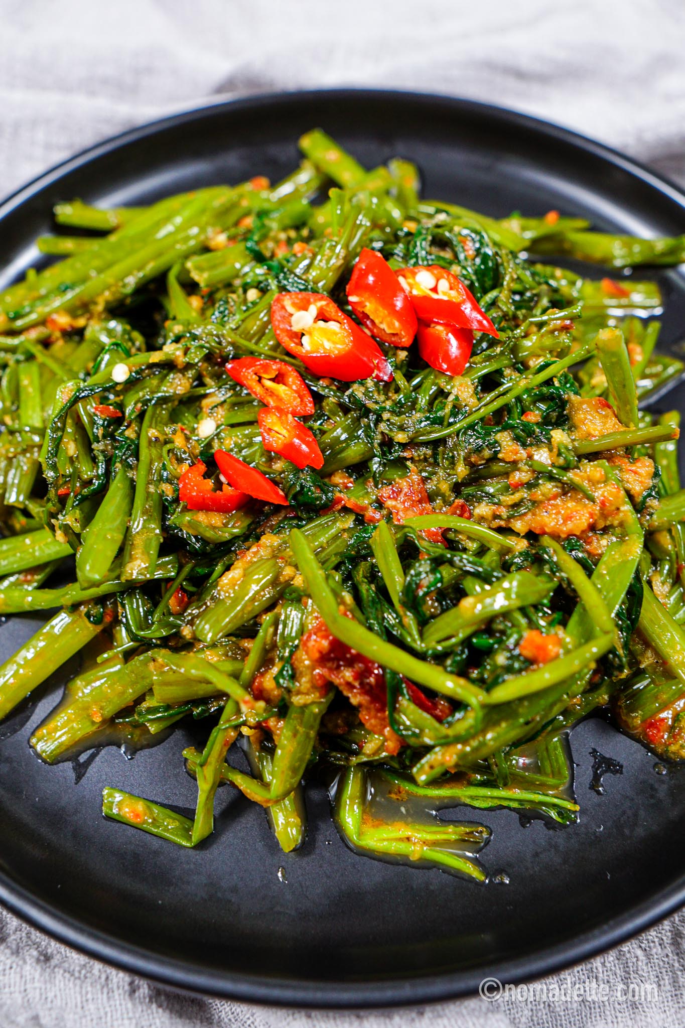 Sambal Kangkong | Stir Fried Water Spinach