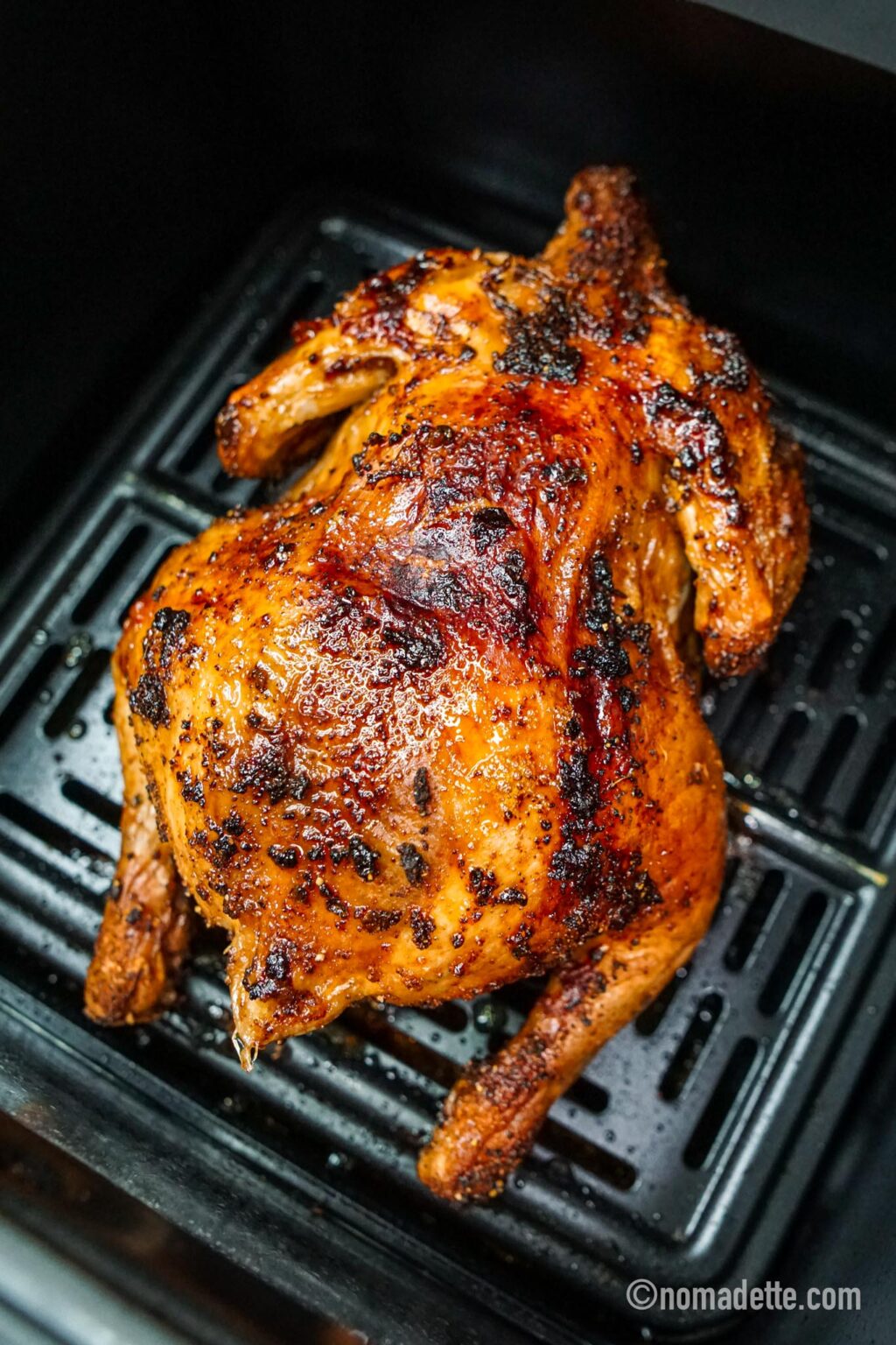 Air Fryer Roast Chicken Recipe (with brine) Nomadette