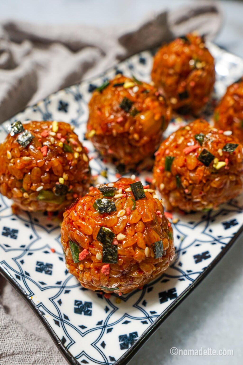 Kimchi Fried Rice Balls (Jumeok Bap) - Nomadette