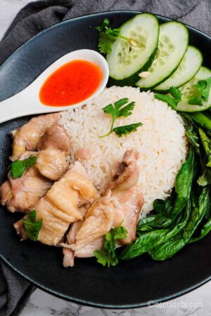 One Pot Rice Cooker Chicken Rice