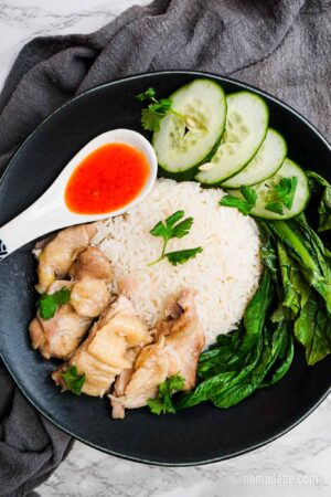 One Pot Rice Cooker Chicken Rice