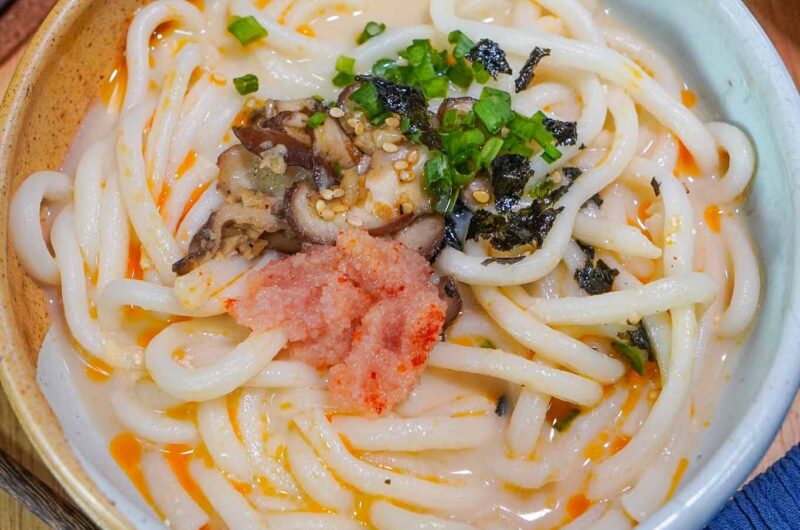 Creamy Mentaiko Udon Soup