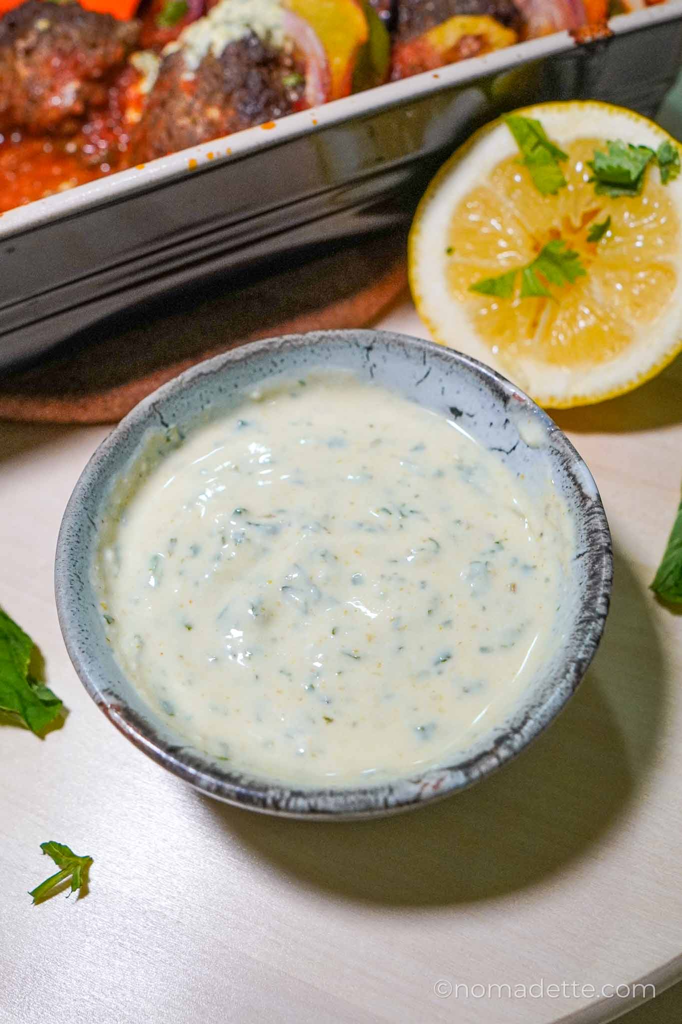 My Go-To Garlic Yoghurt Sauce (5 Minutes, 5 Ingredients!)