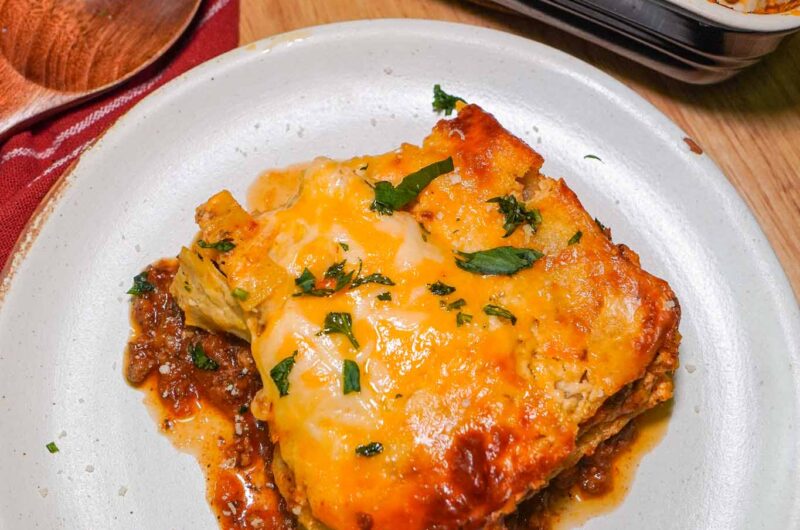 Lasagna (with hidden veggies and no-boil sheets)