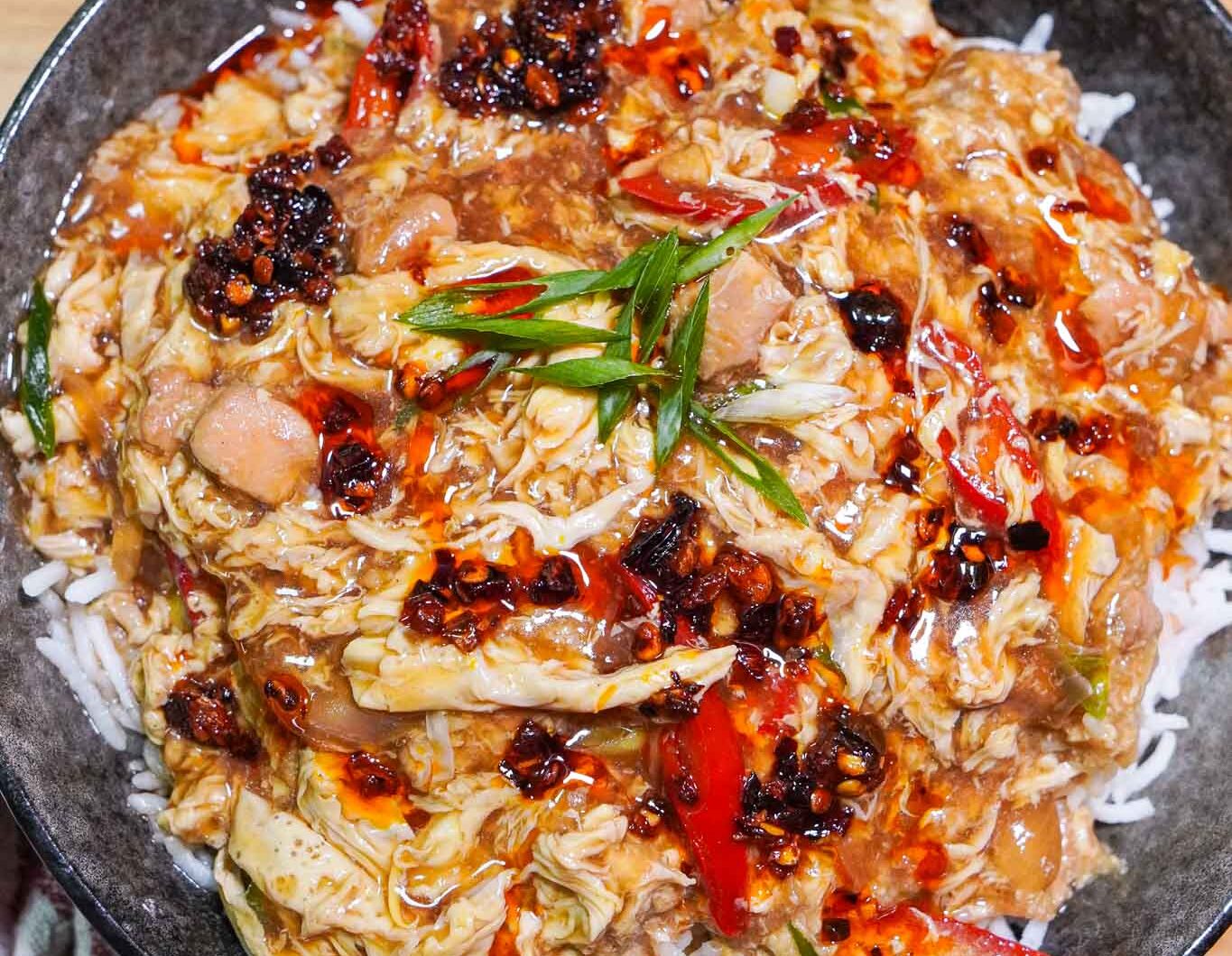 Eggy Gravy Rice (Nasi Siram)