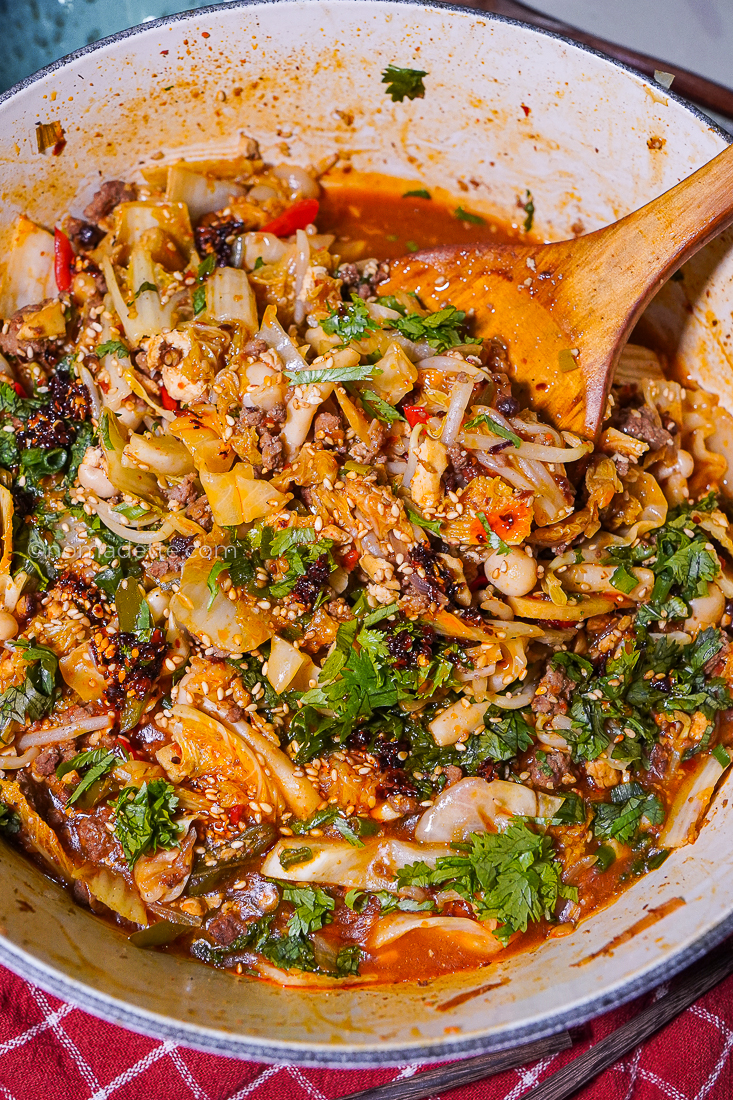 Dirty Cabbage (spicy mala xiang guo style – high-protein!)